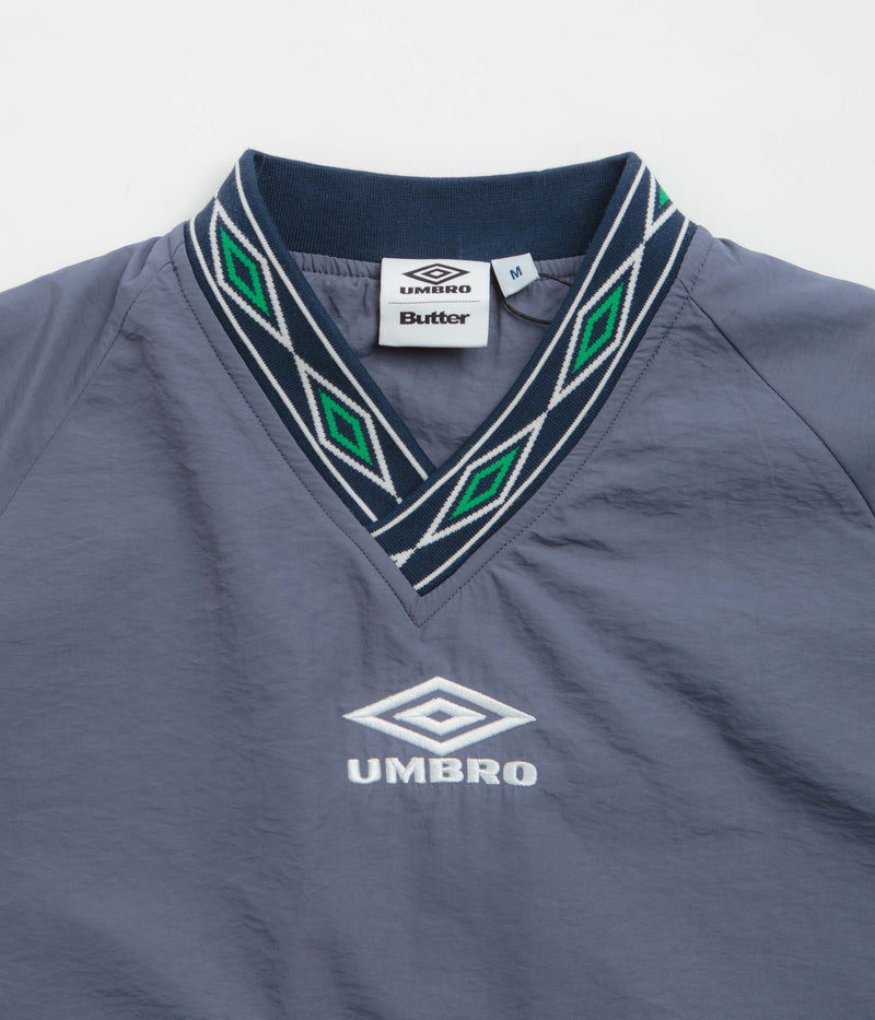 Butter Goods x Umbro Training Sweatshirt in Slate and Navy