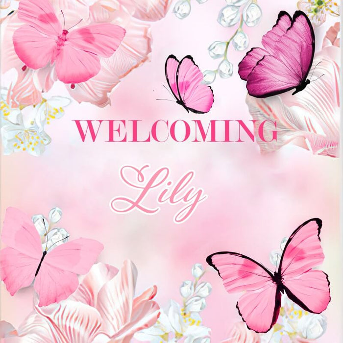 Butterfly Baby Shower Backdrop-ubackdrop
