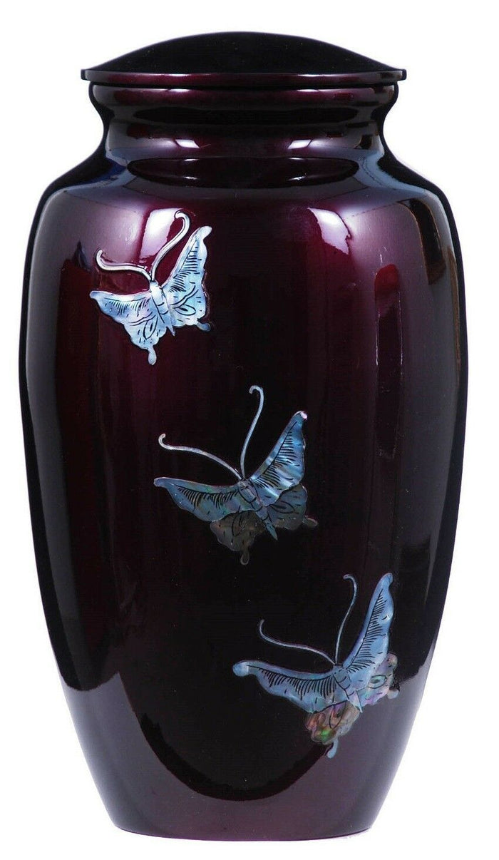 Butterfly Tranquility 220 Cubic Inches Large/Adult Cremation Urn for Ashes
