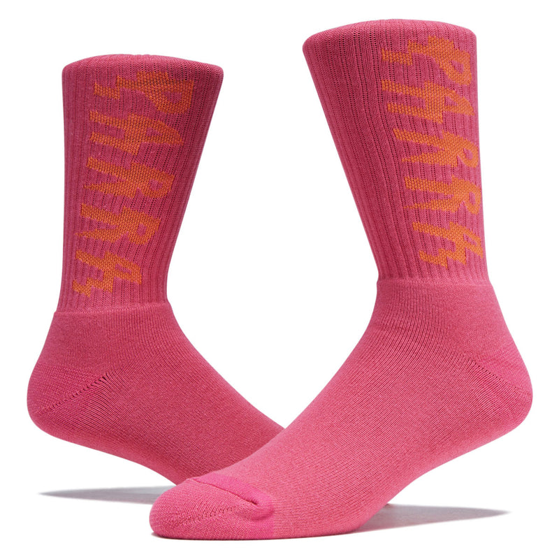By Parra Spiked Logo Crew Socks - Pink
