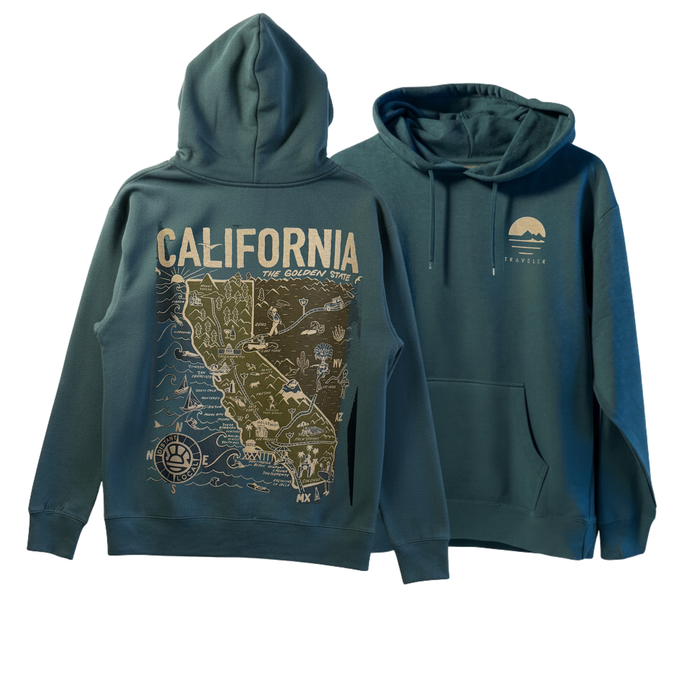 California Map Hoodie