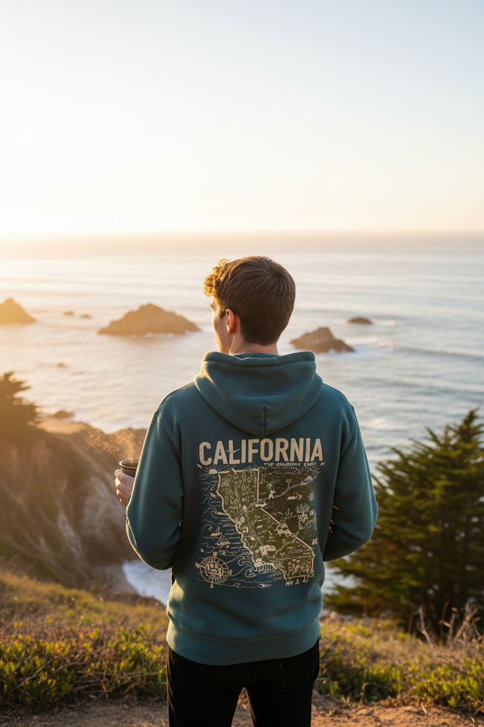 California Map Hoodie