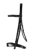 Cameo Equine Hunt/Show Bridle with 2 browbands- Brown