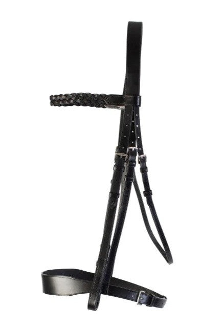 Cameo Equine Hunt/Show Bridle with 2 browbands- Brown