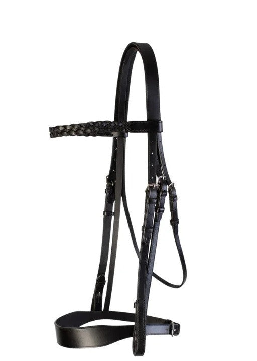 Cameo Equine Hunt/Show Bridle with 2 browbands- Brown