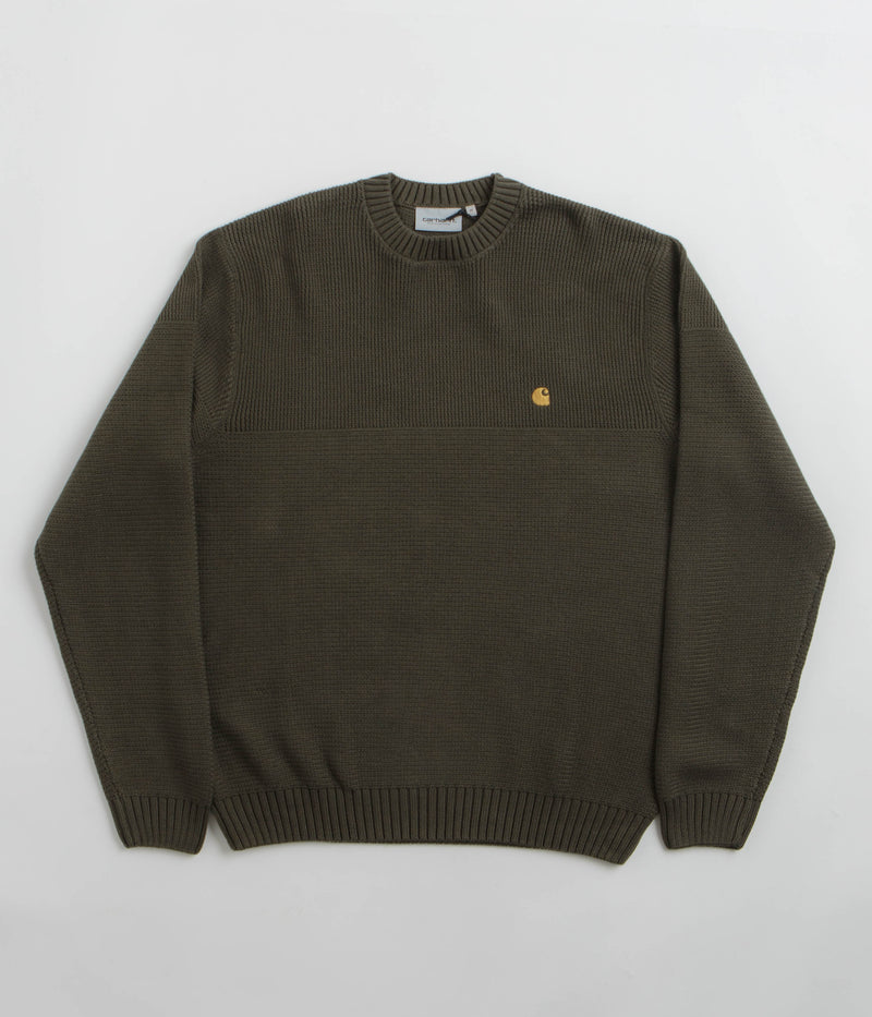 Carhartt Chane Crewneck Sweatshirt in Cypress and Gold