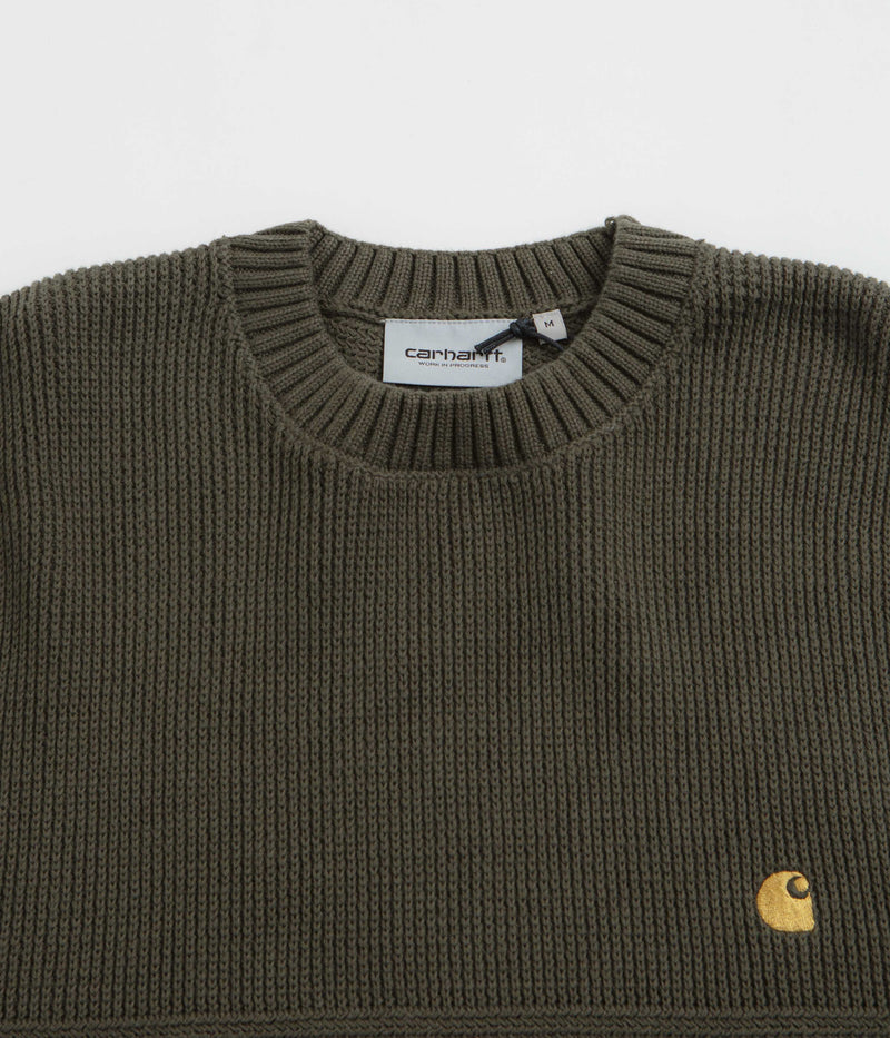 Carhartt Chane Crewneck Sweatshirt in Cypress and Gold
