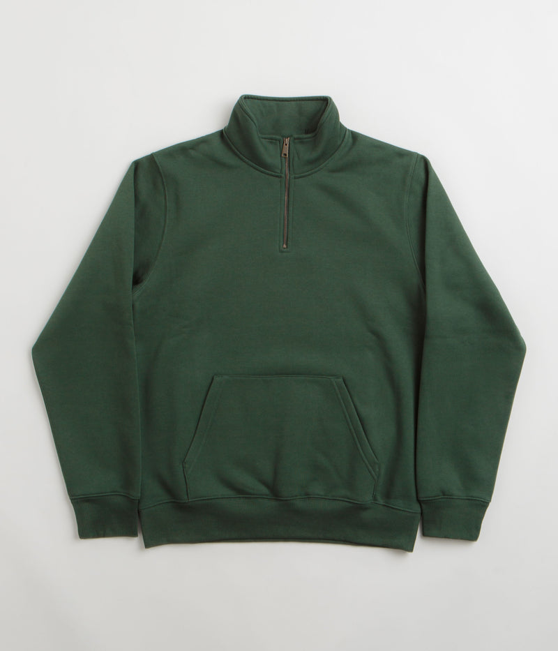 Carhartt Chase Zip Neck Sweatshirt in Sycamore Tree and Gold