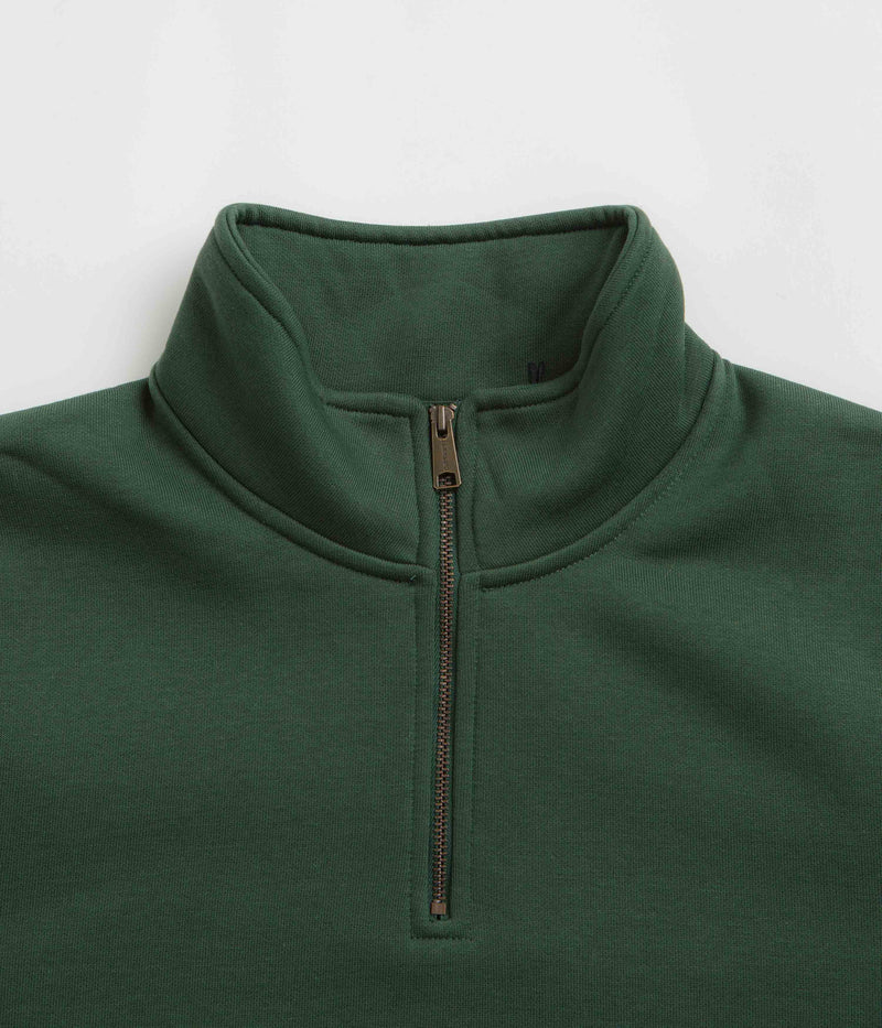 Carhartt Chase Zip Neck Sweatshirt in Sycamore Tree and Gold