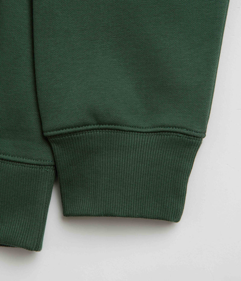 Carhartt Chase Zip Neck Sweatshirt in Sycamore Tree and Gold
