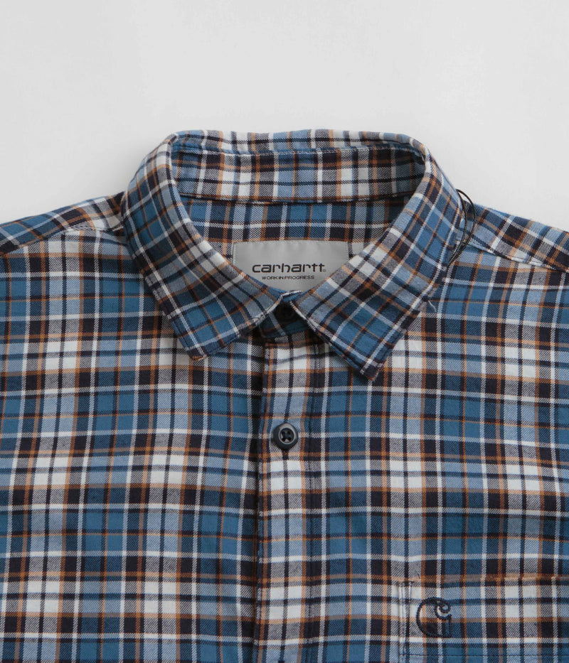 Carhartt Yuma Shirt Twill Flannel Shirt in Storm Blue