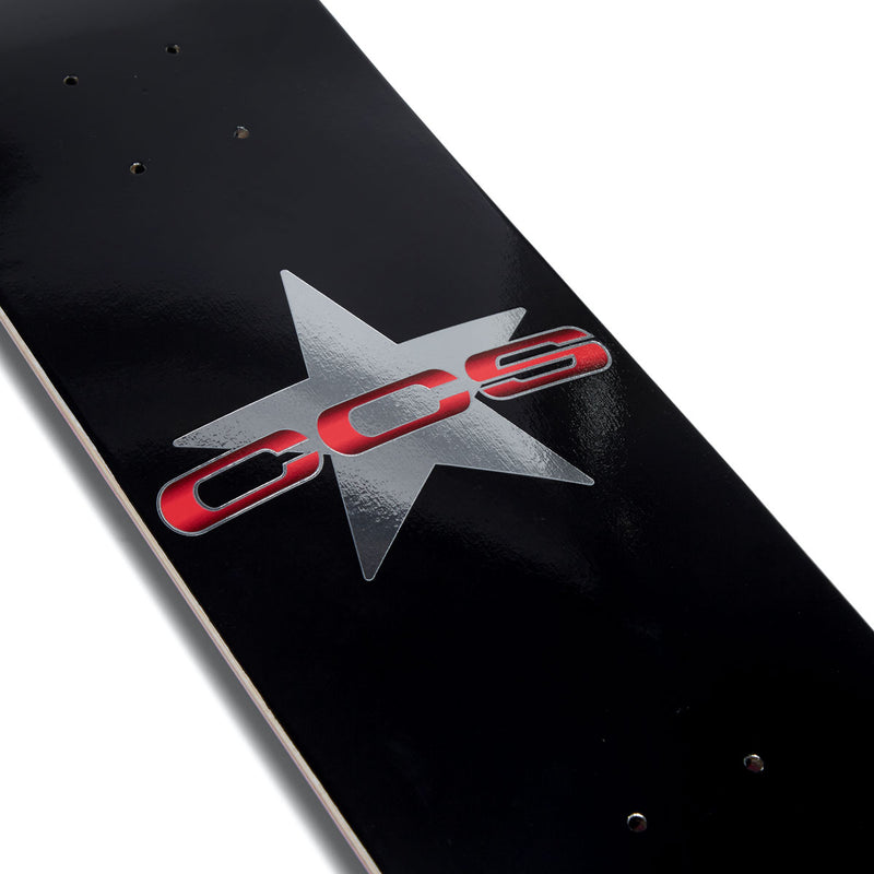 CCS 97 Star Mini Skateboard Deck - Silver/Red