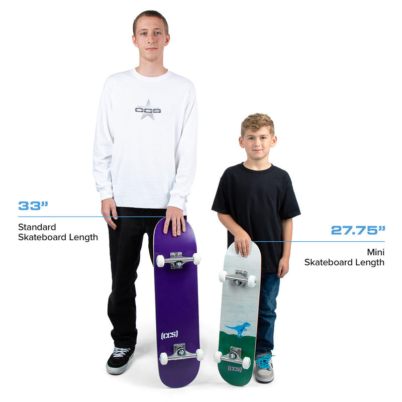 CCS Amoir Libre Embossed Mini Skateboard Complete - Black