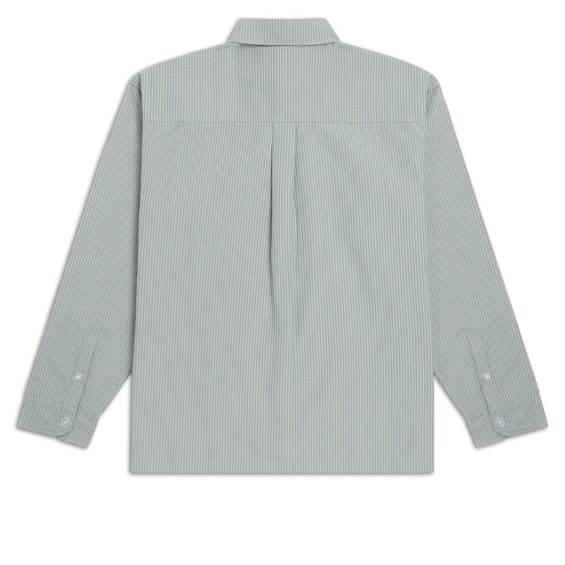 CCS Custom Embroidered Box Oxford Shirt - Green Stripe