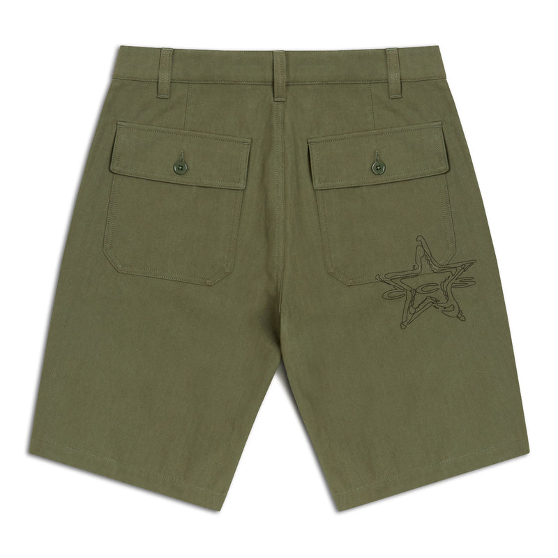 CCS Spiked Star Surplus Shorts - Olive