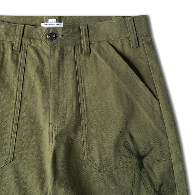 CCS Spiked Star Surplus Shorts - Olive