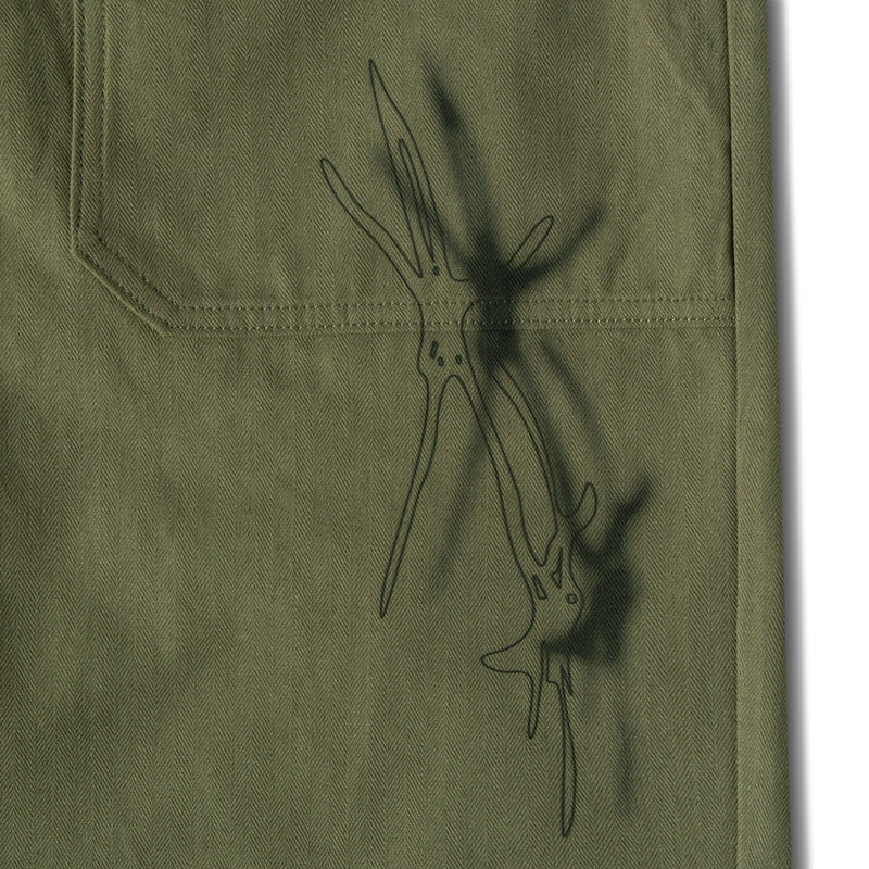 CCS Spiked Star Surplus Shorts - Olive