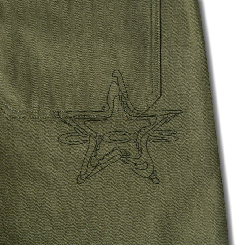 CCS Spiked Star Surplus Shorts - Olive