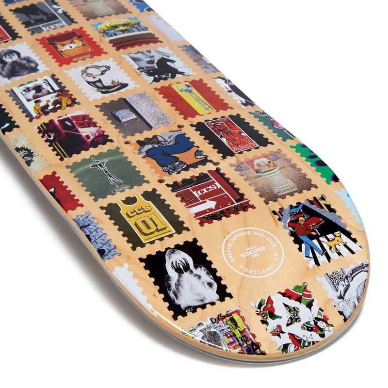 CCS Stamp Archive Mini Skateboard Deck - Multi