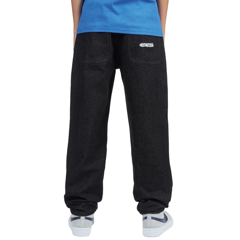CCS Youth Baggy Taper Denim Jeans - Black