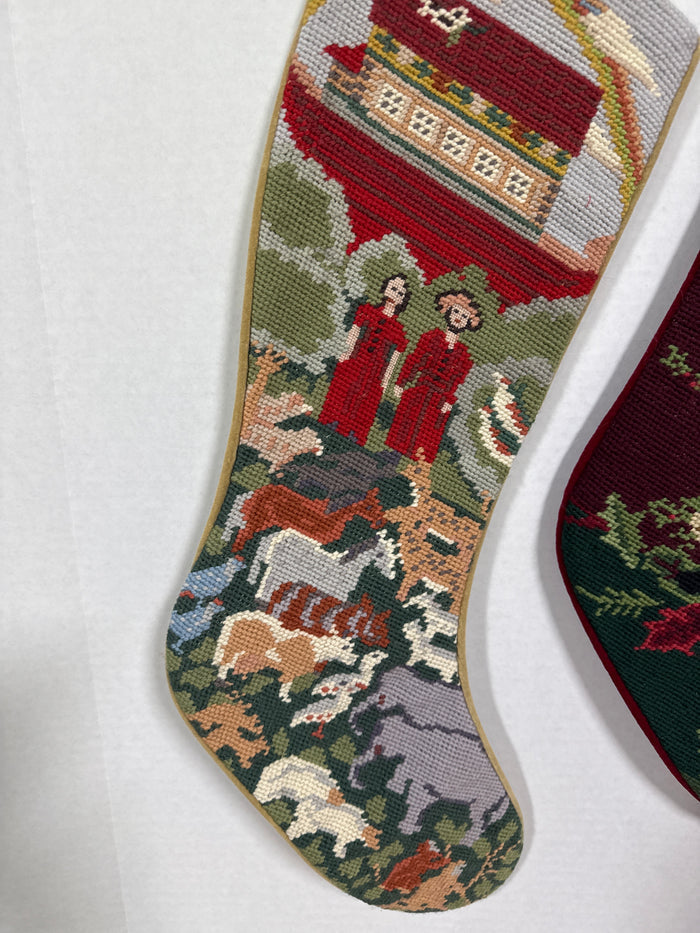 Christmas Needlepoint Stockings - Pair