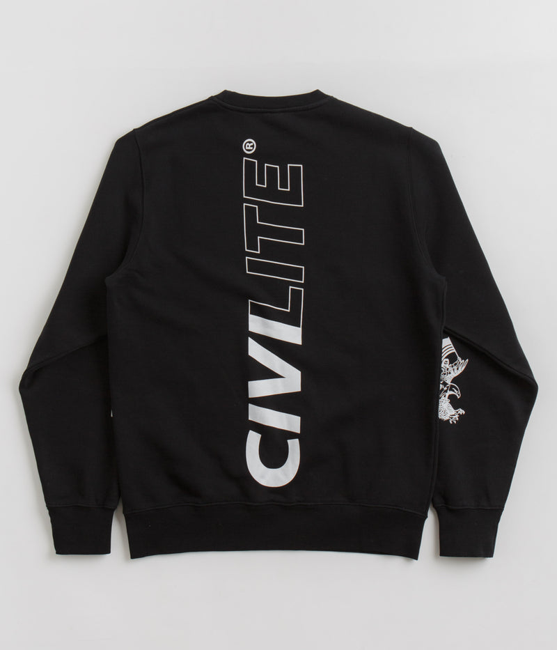 Civilist Fata Morgana Crewneck Sweatshirt in Black