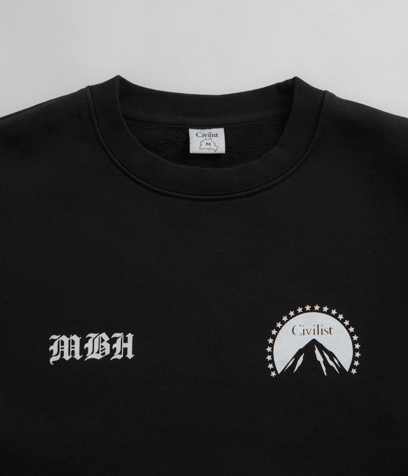 Civilist Fata Morgana Crewneck Sweatshirt in Black