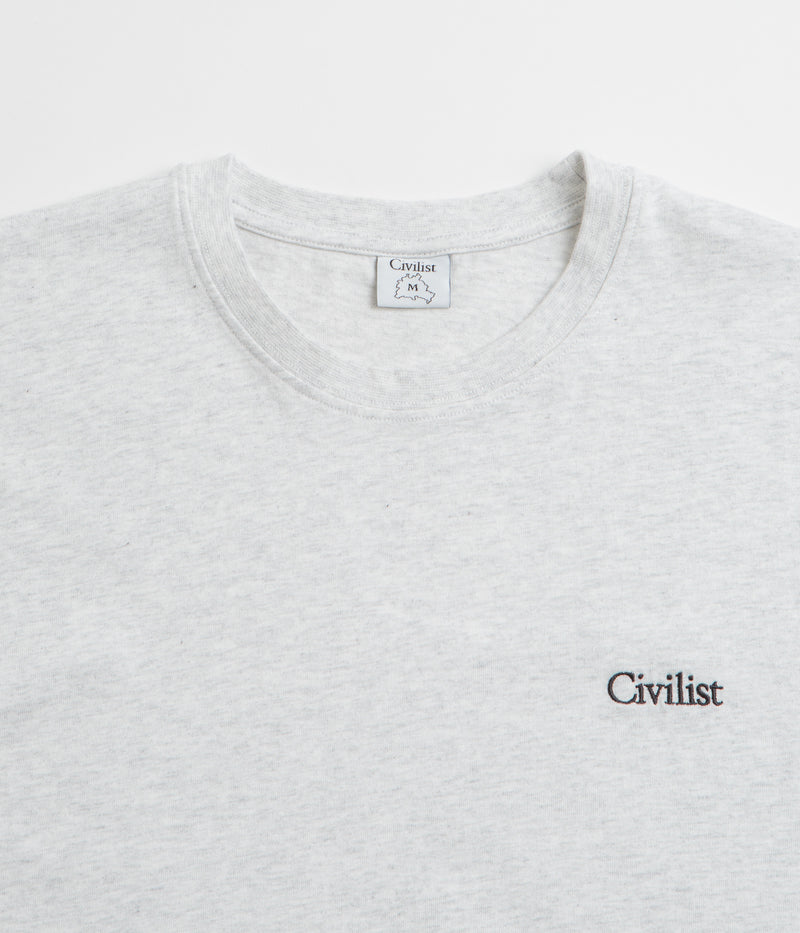 Civilist Mini Logo T-Shirt in Light Heather Grey