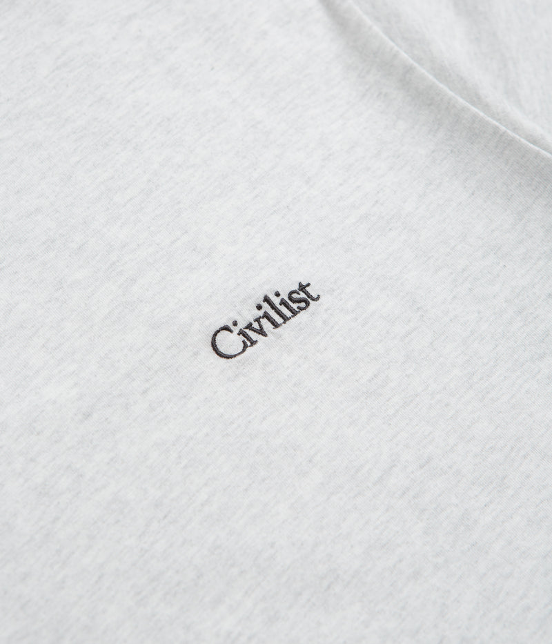 Civilist Mini Logo T-Shirt in Light Heather Grey