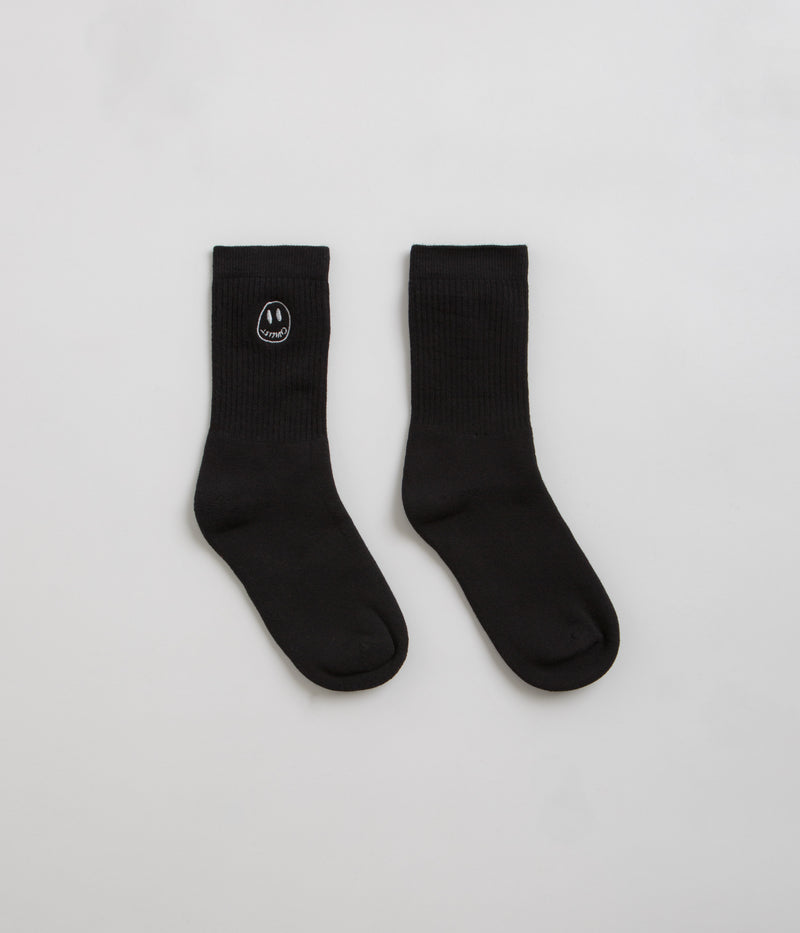 Civilist Mono Smiler Socks in Black