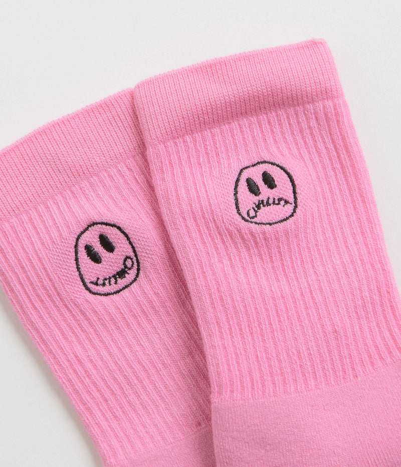 Civilist Mono Smiler Socks in Pink
