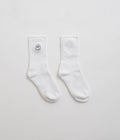 Civilist Mono Smiler Socks in White