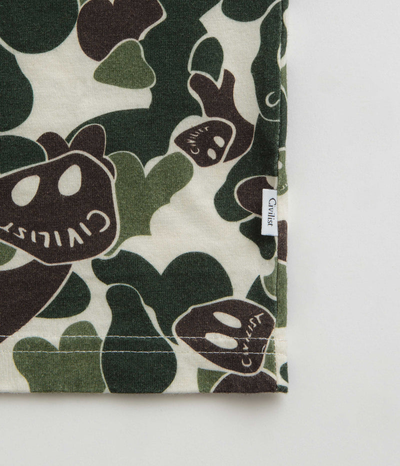 Civilist Smiler Camo T-Shirt in Green Camo
