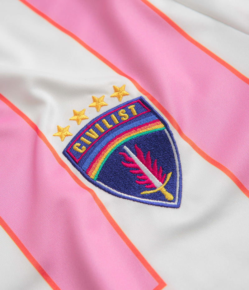 Civilist Striped Jersey in Pink and Blue