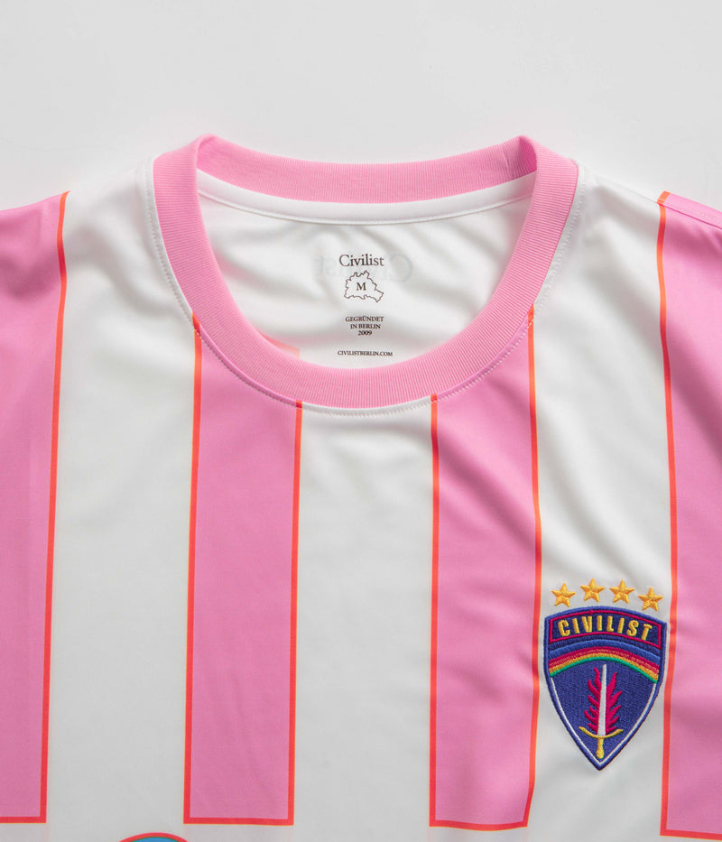 Civilist Striped Jersey in Pink and Blue