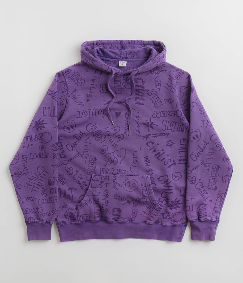 Civilist Team AOP Hoodie in Washed Purple