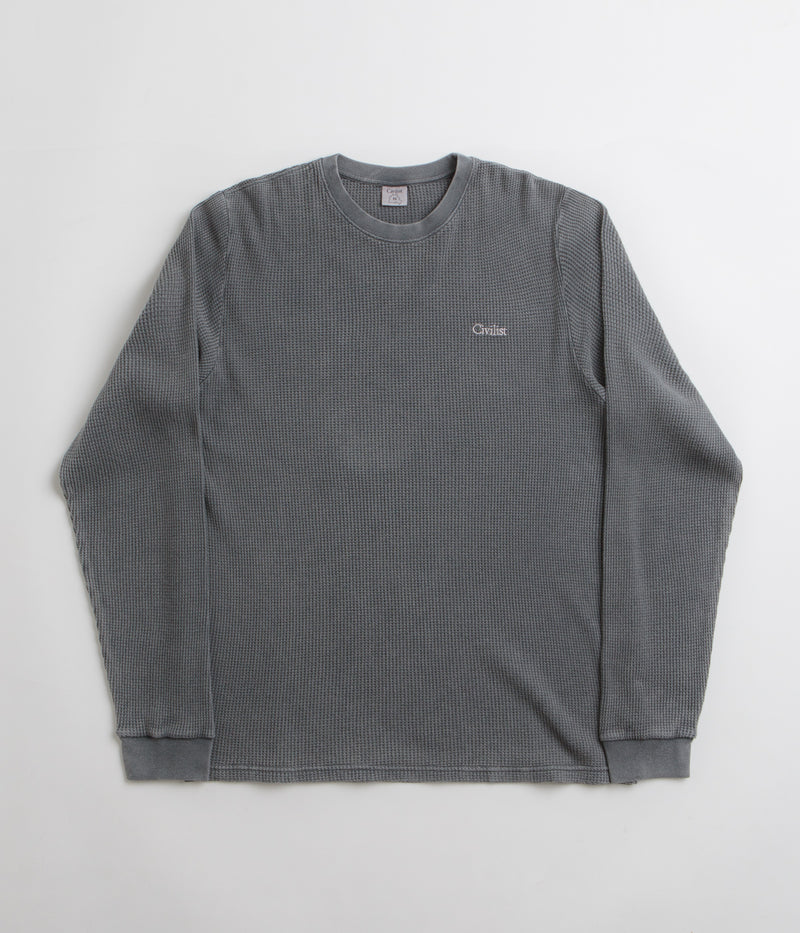 Civilist Thermal Long Sleeve T-Shirt in Pepper