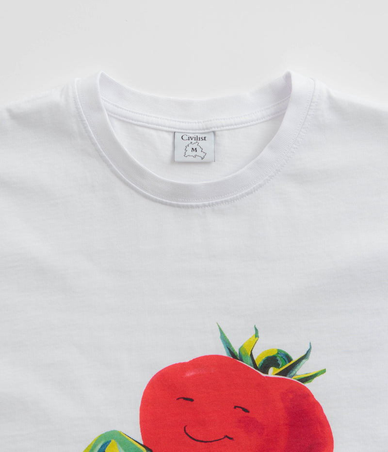 Civilist Tomato T-Shirt in White