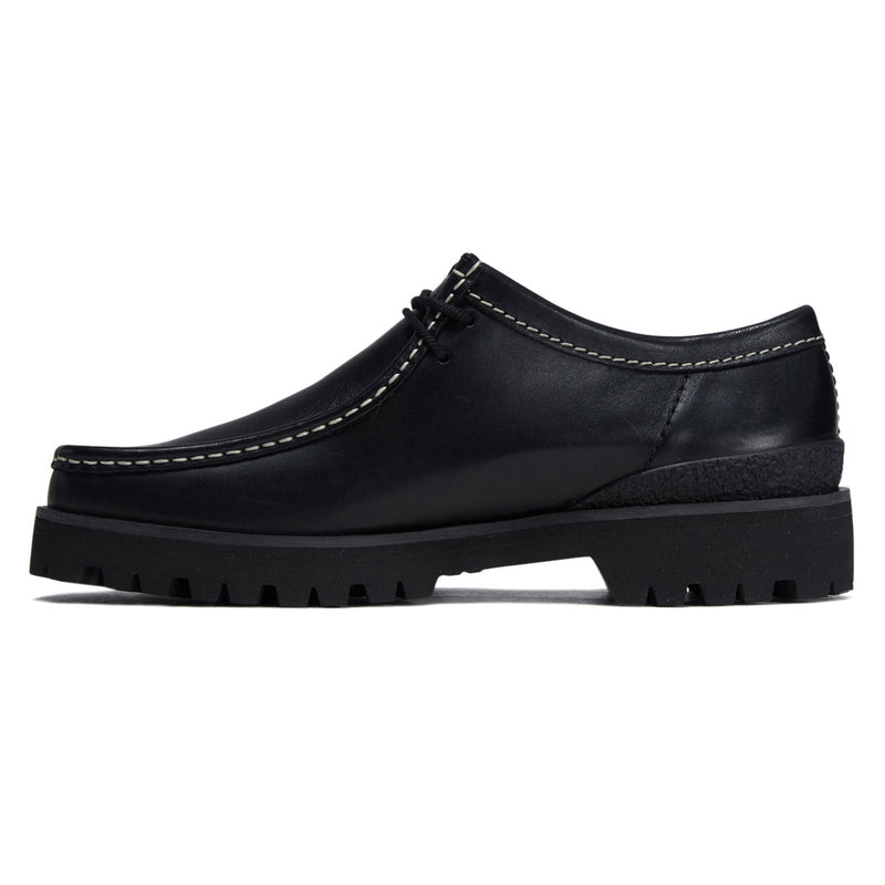 Clarks Wallabee Yukoner Shoes - Black Leather