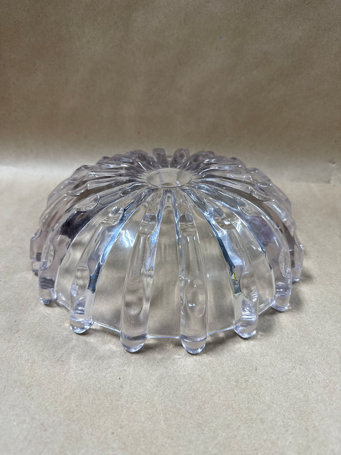 Clear Glass Bowl With Raised Exterior