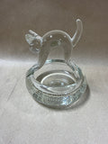 Clear Glass Cat Basket