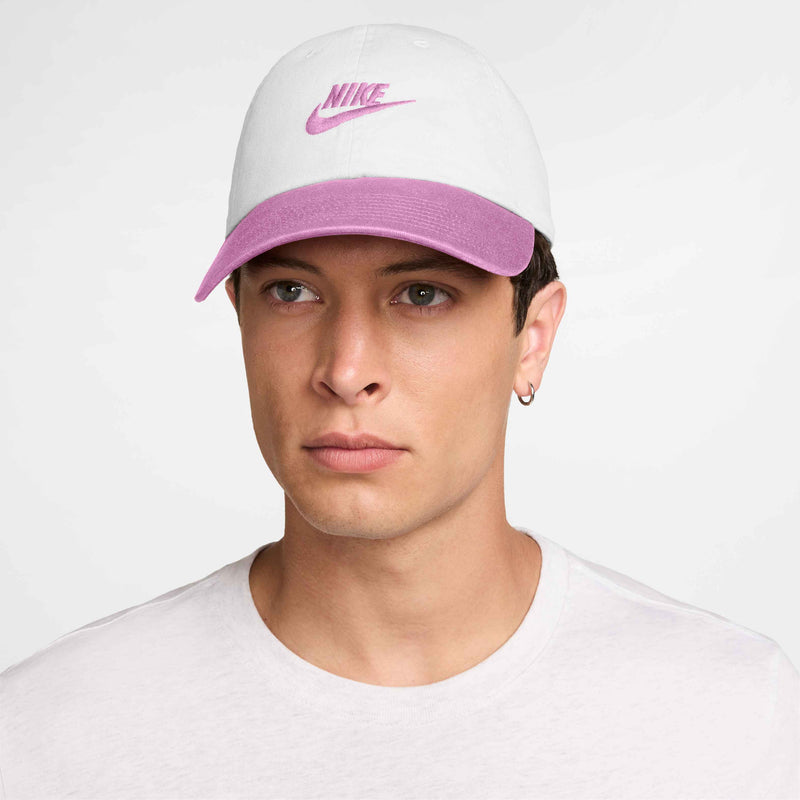 Club Unstructured Futura Wash Cap in White/Lt Magenta/Lt Magenta