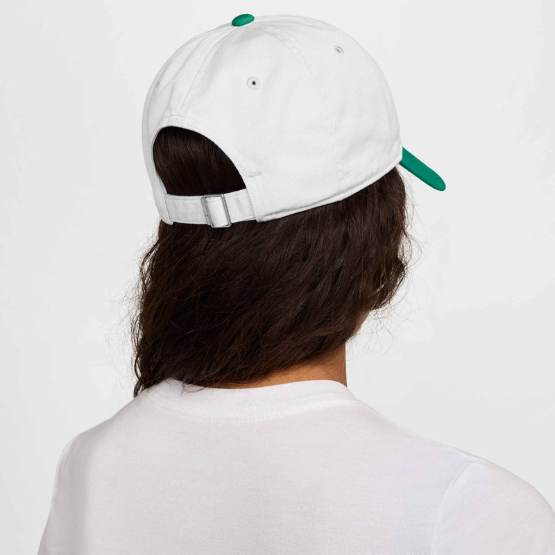 Club Unstructured Futura Wash Cap in White/Malachite/Malachite