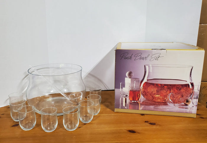 Colony 10 Piece Crystal Punch Bowl Set