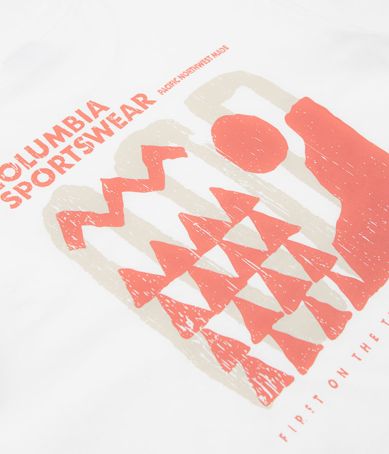 Columbia Explorers Canyon Back T-Shirt in White and Explore Outdoors