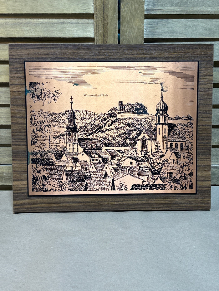 Copper Plate Engraving of Winnweiler Germany