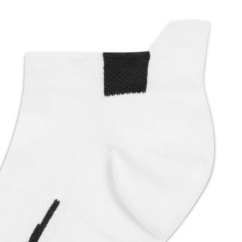 Court Multiplier Max Tennis No-Show Socks in White/Black