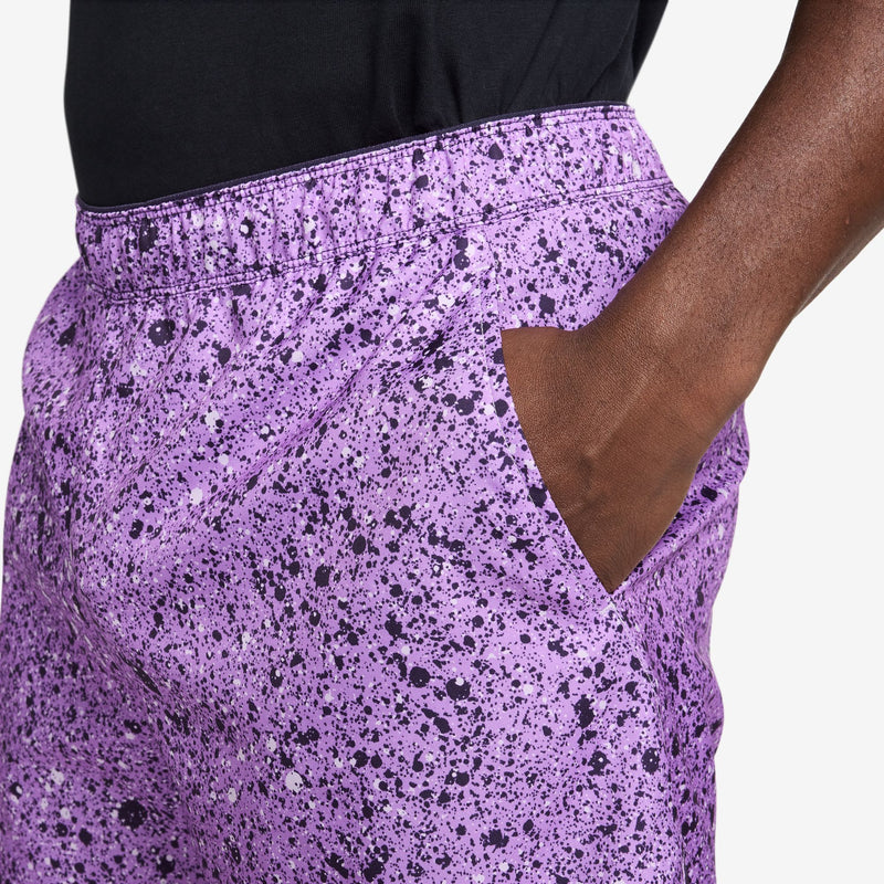 Court Victory 7 Inch Printed Short in Bright Violet/Purple Dynasty/White