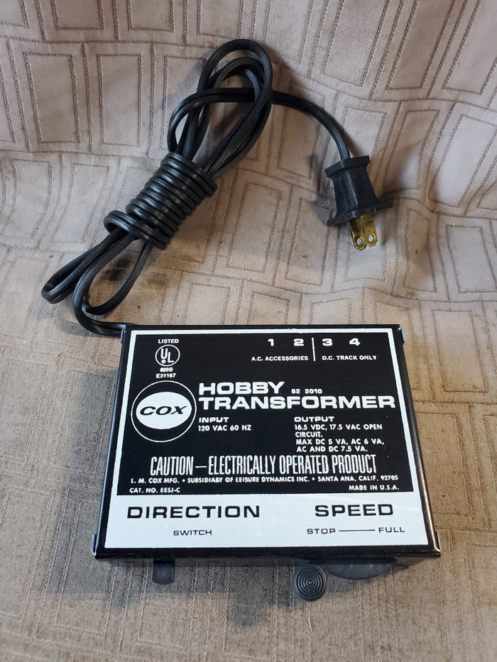 Cox Hobby Transformer POWERS ON/NO FURTHER TESTING
