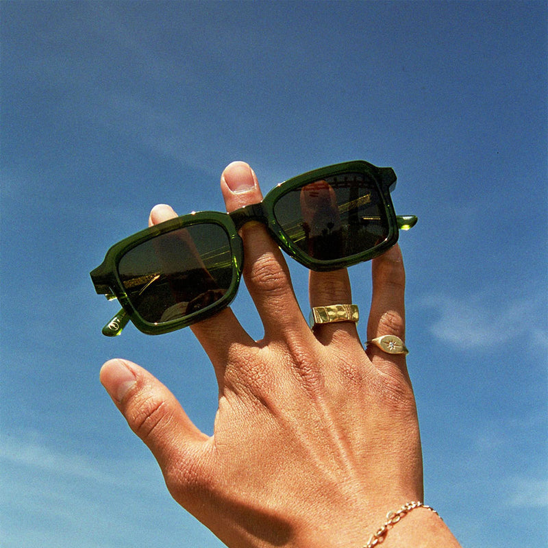 Crap Eyewear The Heavy Tropix Sunglasses - Crystal Olive Bio/Polarized Bronze